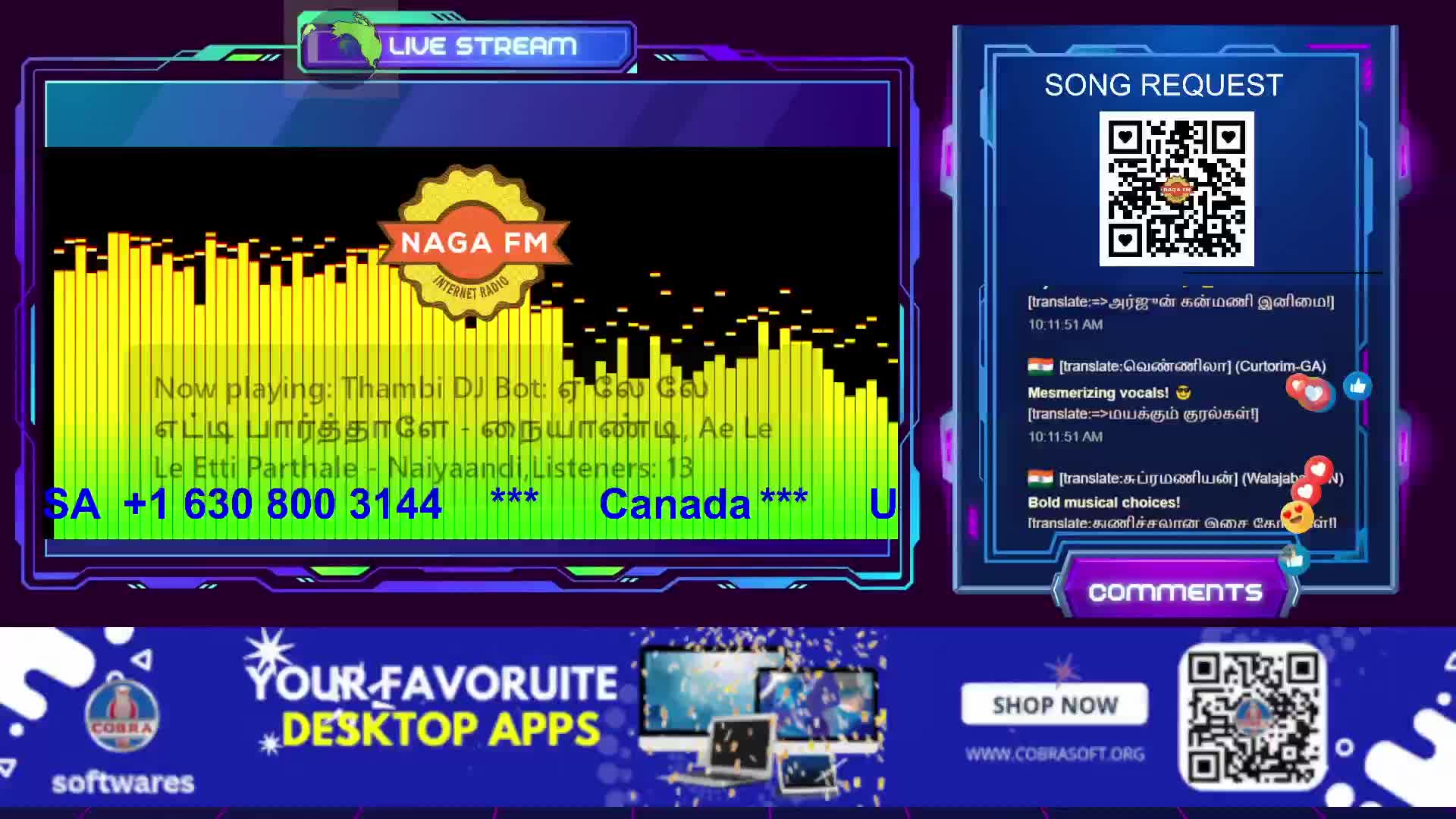 Live stream logo or thumbnail